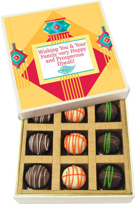 

Chocholik Diwali Sweets - Wishing You And Your Family - Dark, Milk, White Chocolate Truffles - 9pc Truffles(135 g)