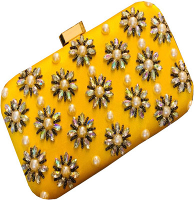

Craftbazaar Party Yellow Clutch
