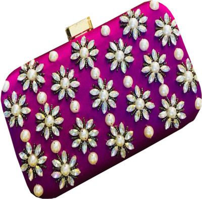 

Craftbazaar Party Purple Clutch