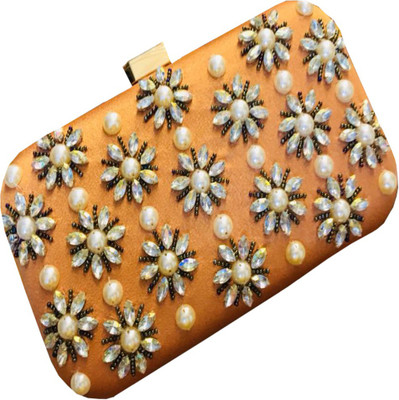 

Craftbazaar Party Gold Clutch