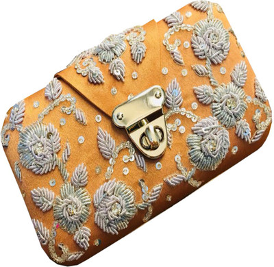 

Craftbazaar Party Gold Clutch