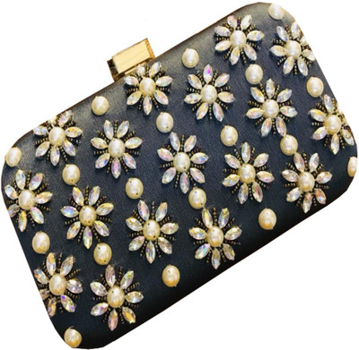 

Craftbazaar Party Grey Clutch