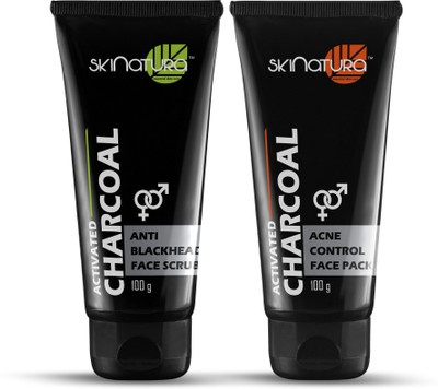 

skinatura Activated Charcoal Face Scrub & Face Pack(Set of 1)