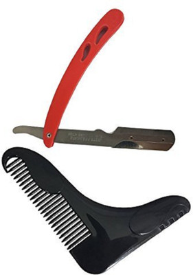 

Fully Beard Comb And Shaving Razor For Men, Multicolored(Set of 1)