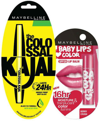 

Maybelline The Colossal Kajal Plus Baby Lips - Berry Crush(Set of 2)