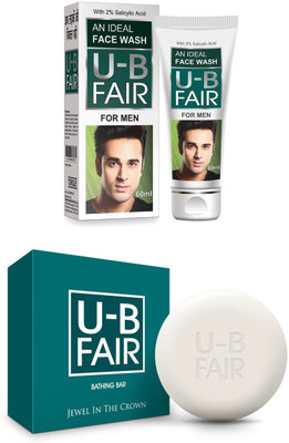 

u-b fair Face Wash & Premium Bathing Soap Combo Set(Set of 2)