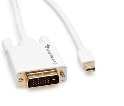 

BlueRigger Mini DisplayPort (Mini DP) | Thunderbolt to DVI Male Adapter Cable (6 Feet / 1.8 Meters) DVI Cable(Compatible with Mobile, Laptop, Tablet, Mp3, Gaming Device, White)