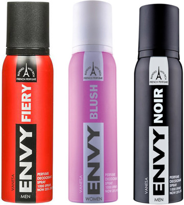 

ENVY 3 Deodorant Spray - For Men & Women(120 ml, Pack of 3)