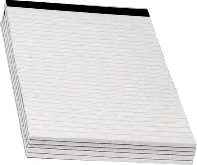 Sukeshcraft Writing pad combo 5 A5 Writing Pad Rules 50 Pages(White, Pack of 5)