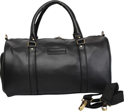 

WILLOW & SMITH Leatherette Weekender Cabin Gym Bag(Black)