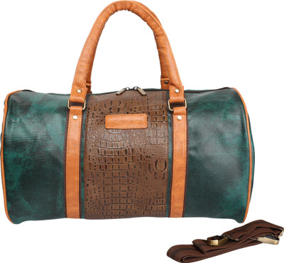 

WILLOW & SMITH Leatherette Weekender Cabin Travel Duffel Bag(Green)