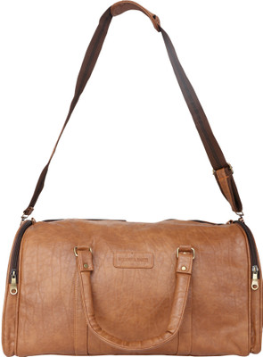 

WILLOW & SMITH Leatherette Weekender Cabin Travel Duffel Bag(Brown)