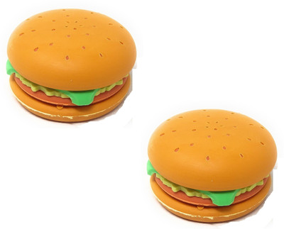 

Parteet New Burger Shape Eraser for Kids (Pack of 2) Non-Toxic Eraser(Multicolor)
