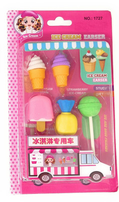 

Parteet Different Shapes Erasers for Kids (Pack of 1) for Birthday Party Return Gifts Non-Toxic Eraser(Multicolor)