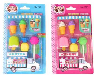 

Parteet Different Shapes Erasers for Kids (Pack of 2) for Birthday Party Return Gifts Non-Toxic Eraser(Multicolor)