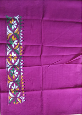 BRISHTI CREATIONS Cotton Blend Embroidered Blouse Material