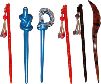 

A+B Combo of Multi Color Juda Sticks Bun Stick(Multicolor)