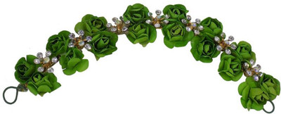 

EKAN Hair Gajra For Bridal Gajra Hair Accessories, Light Green, 15 Gram, Pack Of 1 Bun(Multicolor)