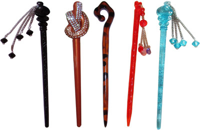 

XPRESS Combo of Multi Color Juda Sticks Bun Stick(Multicolor)