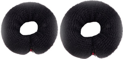 

Jampak™ Snap Donut for Hair Accessories, Parlour Accessories For Women And Girls, Black, 9 Inch, 20 Gram, Pack Of 2 Bun(Black)