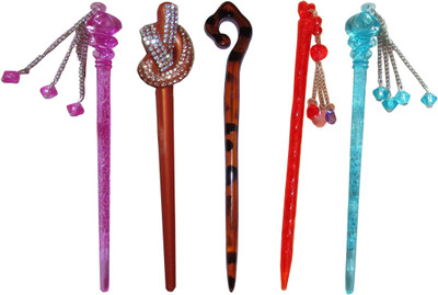 

FAN Combo of Multi Color Juda Sticks Bun Stick(Multicolor)