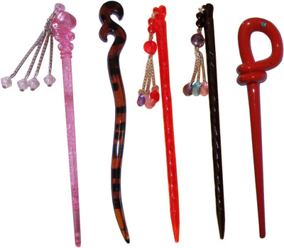 

AISH Combo of Multi Color Juda Sticks Bun Stick(Multicolor)