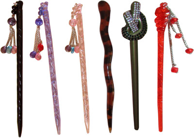 

JEETENDRA Combo of Multi Color Juda Sticks Bun Stick(Multicolor)
