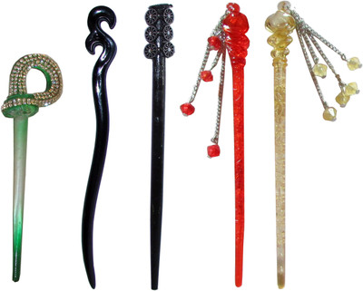 

MUKKOP Combo of Multi Color Juda Sticks Bun Stick(Multicolor)