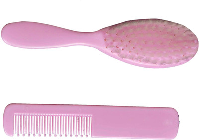 

Guru Kripa Baby Products Gurukripa Newborn Baby Comb & Soft Brush Set Grooming Hair Care Products For Babies & Infants Babay Brush (PINK)