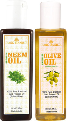 

Park Daniel Premium Neem oil and Olive oil combo of 2 bottles of 100 ml (200ml) Hair Oil(200 ml)