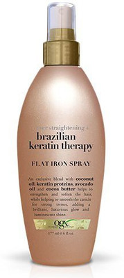 

OGX Flat Iron Spray, Ever Straight Brazilian Keratin Therapy(340 g)