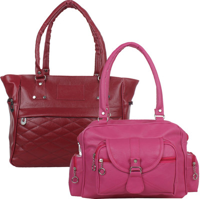 

Element Cart Hand-held Bag(Maroon, Pink)