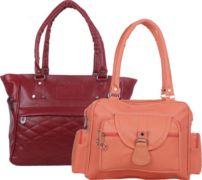 

Element Cart Hand-held Bag(Orange, Maroon), Maroon;orange
