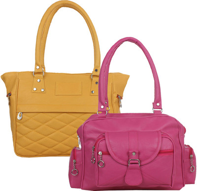 

Fillin Cart Hand-held Bag(Beige, Pink)