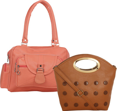 

Element Cart Hand-held Bag(Orange, Brown), Brown;orange