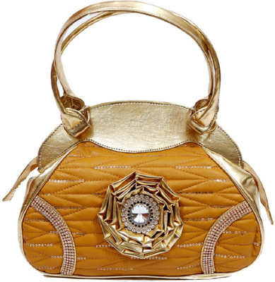 

DELMA Hand-held Bag(Yellow, Gold), Gold;yellow