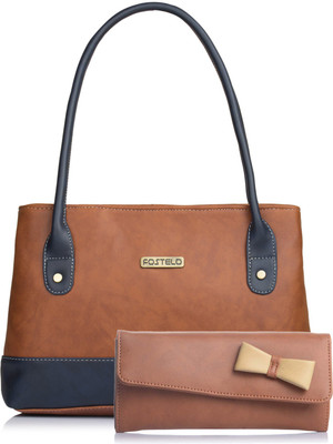 

Fostelo Shoulder Bag(Tan, Blue), Blue;tan
