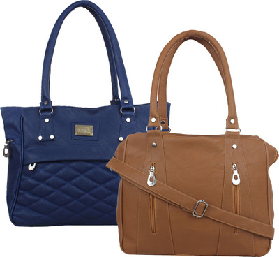 

Fillin Cart Hand-held Bag(Blue, Brown)