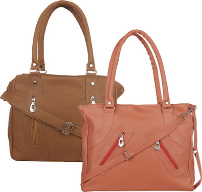 

Element Cart Hand-held Bag(Tan, Brown), Brown;tan