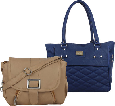 

Element Cart Sling Bag(Blue, Beige), Beige;blue
