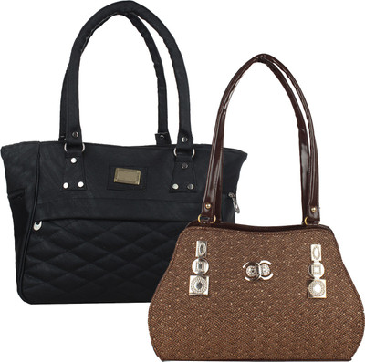 

Fillin Cart Shoulder Bag(Black, Brown)