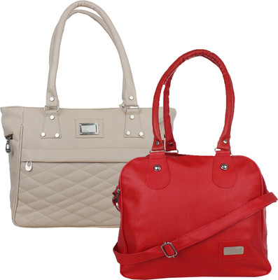 

Fillin Cart Hand-held Bag(Red, Grey), Grey;red