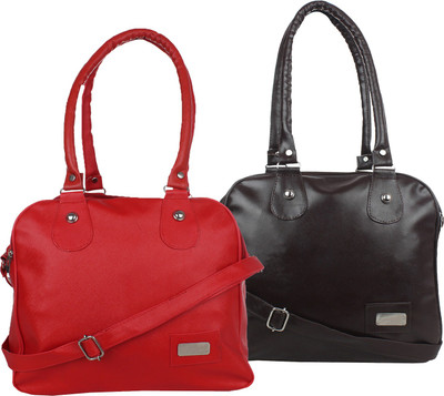 

Element Cart Hand-held Bag(Red, Brown), Brown;red