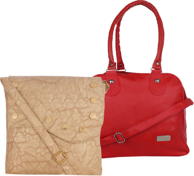 

Element Cart Sling Bag(Red, Beige), Beige;red