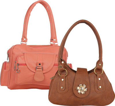 

Fillincart Hand-held Bag(Orange, Brown), Brown;orange