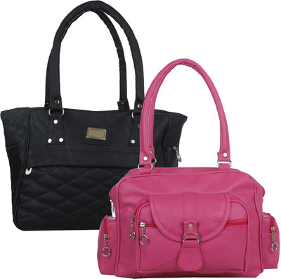 

Element Cart Hand-held Bag(Black, Pink)