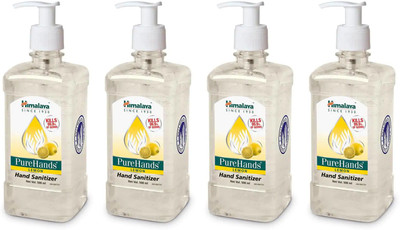 

Himalaya PURE HANDS LEMON SANITIZER, 500 ML PACK, SET OF 4 PACKS, TOTAL 2000 ML(2000 ml, Pump Dispenser, Pack of 4)
