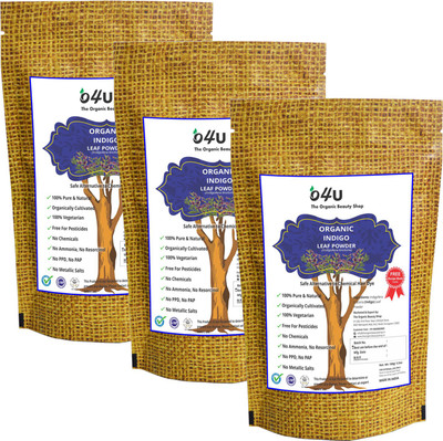 

O4U Pure Indigo leaf powder for Hair / Organic & Natural Indigo powder for hair - set of 3 (100 gm +100 gm + 100 gm)(300 g)