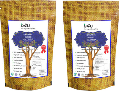 

O4U Pure Indigo leaf powder for Hair / Organic & Natural Indigo powder for hair - set of 2 (100 gm + 100 gm)(200 g)