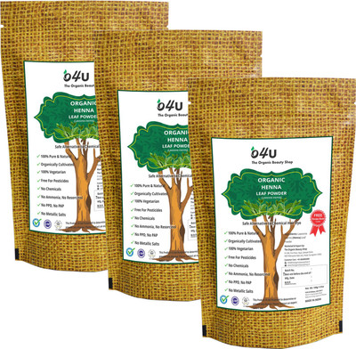 

O4U Organic Henna powder / natural & herbal Henna leaf powder for hair - set of 3 (100 gm +100 gm + 100 gm)(300 g)